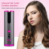 Image of Cordless Auto Rotating Ceramic Hair Curler USB Rechargeable Curling Iron LED Display Temperature Adjustable Curling Wave Styer