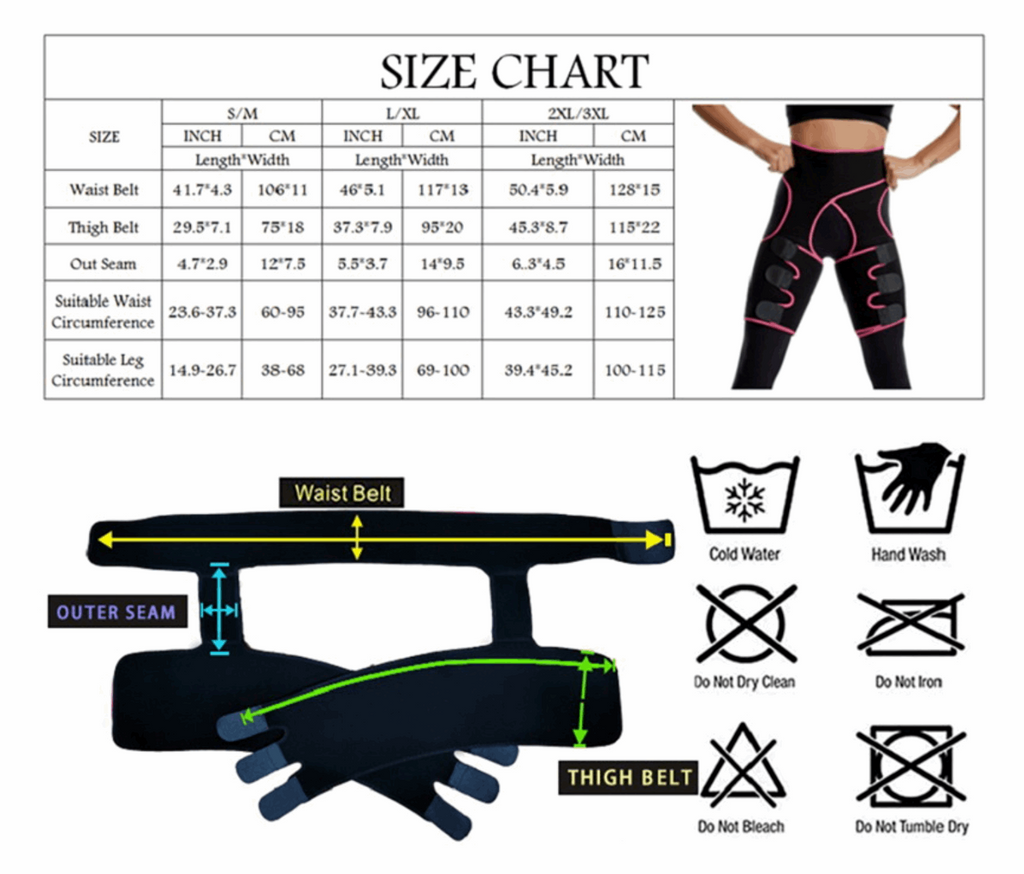 Neoprene Thigh Shaper Sweat Thigh Trimmers Leg Shaper Lose Weight Slimming Belt Butt Lifter Compress Belt