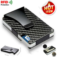 Men RFID Blocking Slim Money Clip Wallet Credit Card ID Holder Thin Minimalist