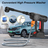 Image of Cordless Pressure Washer With 6 In 1 Nozzle Portable Electric Power Washer High Pressure Water Sprayer 1000PSI Car Washer Cleaner with 6000mAh 21V Rec
