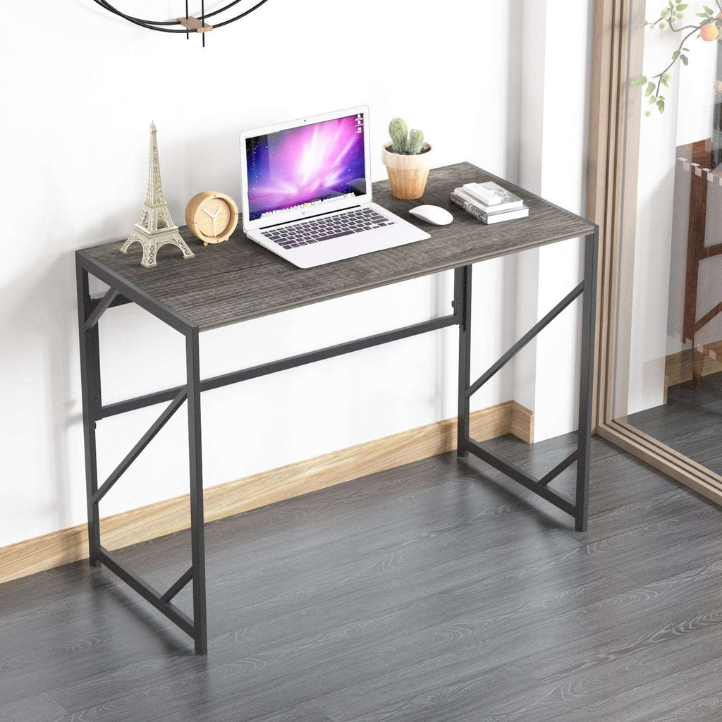 Folding Desk Writing Computer Desk for Home Office - No-Assembly Study Office Desk Foldable Work Table
