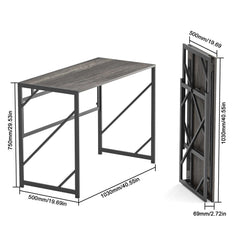 Folding Desk Writing Computer Desk for Home Office - No-Assembly Study Office Desk Foldable Work Table