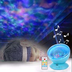 Ocean Wave Projector LED Night Light with Music Player