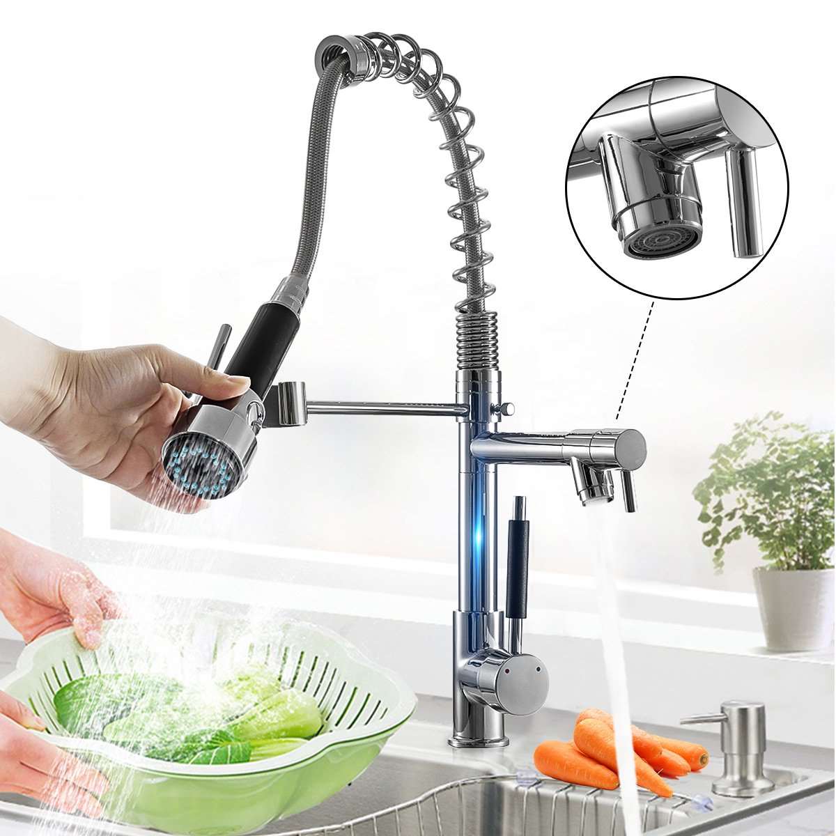 Kitchen Sink Faucet Pull Down Sprayer