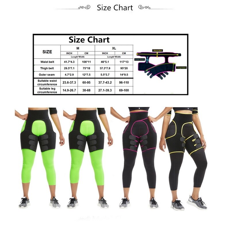 Neoprene Thigh Shaper Sweat Thigh Trimmers Leg Shaper Lose Weight Slimming Belt Butt Lifter Compress Belt