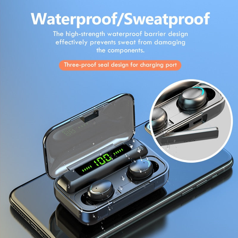 TWS Bluetooth 5.0 Earphones 2200mAh Charging Box Wireless