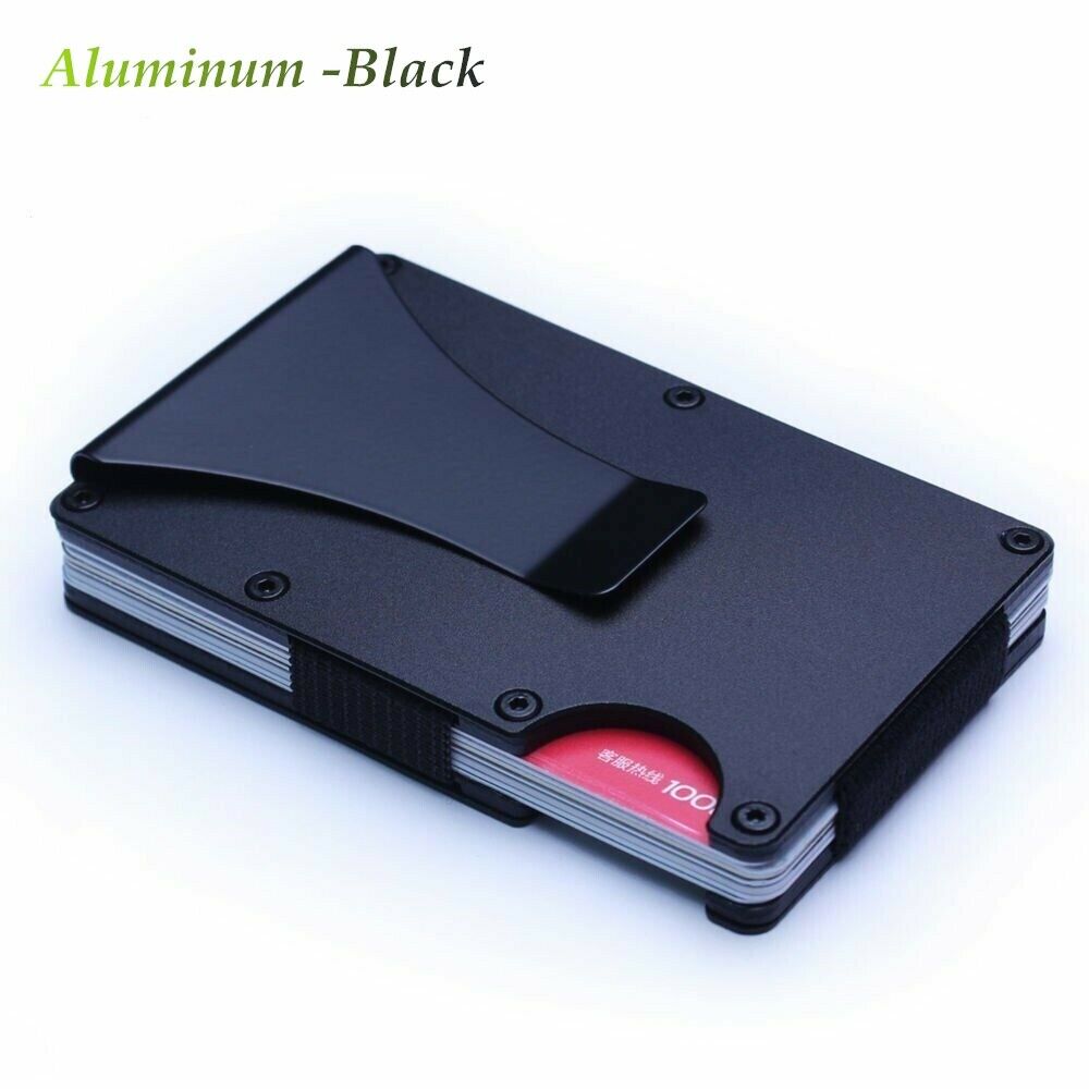 Men RFID Blocking Slim Money Clip Wallet Credit Card ID Holder Thin Minimalist