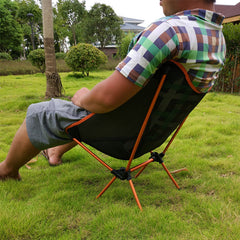 Portable Collapsible Moon Chair Fishing Camping BBQ Stool