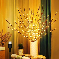 3 Pack Twig Lights, USB Plug in Branches Lights with 60 LED Bulbs, Romantic Decorative Lights for Vase, Lighted Tree Branches for Indoor - AfkaBoutique759840733936