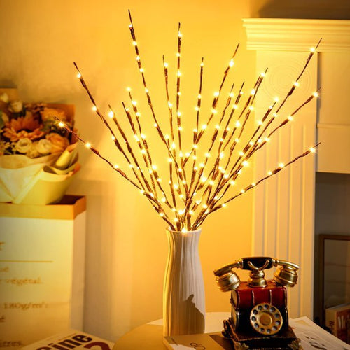 3 Pack Twig Lights, USB Plug in Branches Lights with 60 LED Bulbs, Romantic Decorative Lights for Vase, Lighted Tree Branches for Indoor - AfkaBoutique759840733936