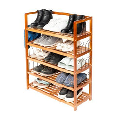 5 Tier Wooden Shoe Rack Shelf Storage Organizer Entryway Home Furniture