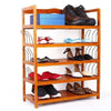 Image of 5 Tier Wooden Shoe Rack Shelf Storage Organizer Entryway Home Furniture - AfkaBoutique8690017171170