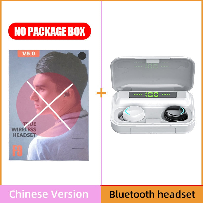 TWS Bluetooth 5.0 Earphones 2200mAh Charging Box Wireless
