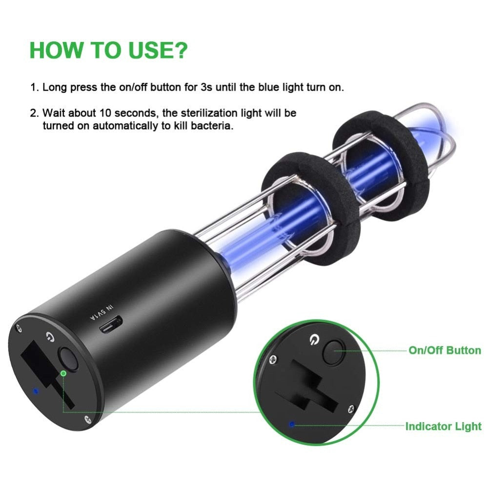 Rechargeable Ultraviolet UV Germicidal