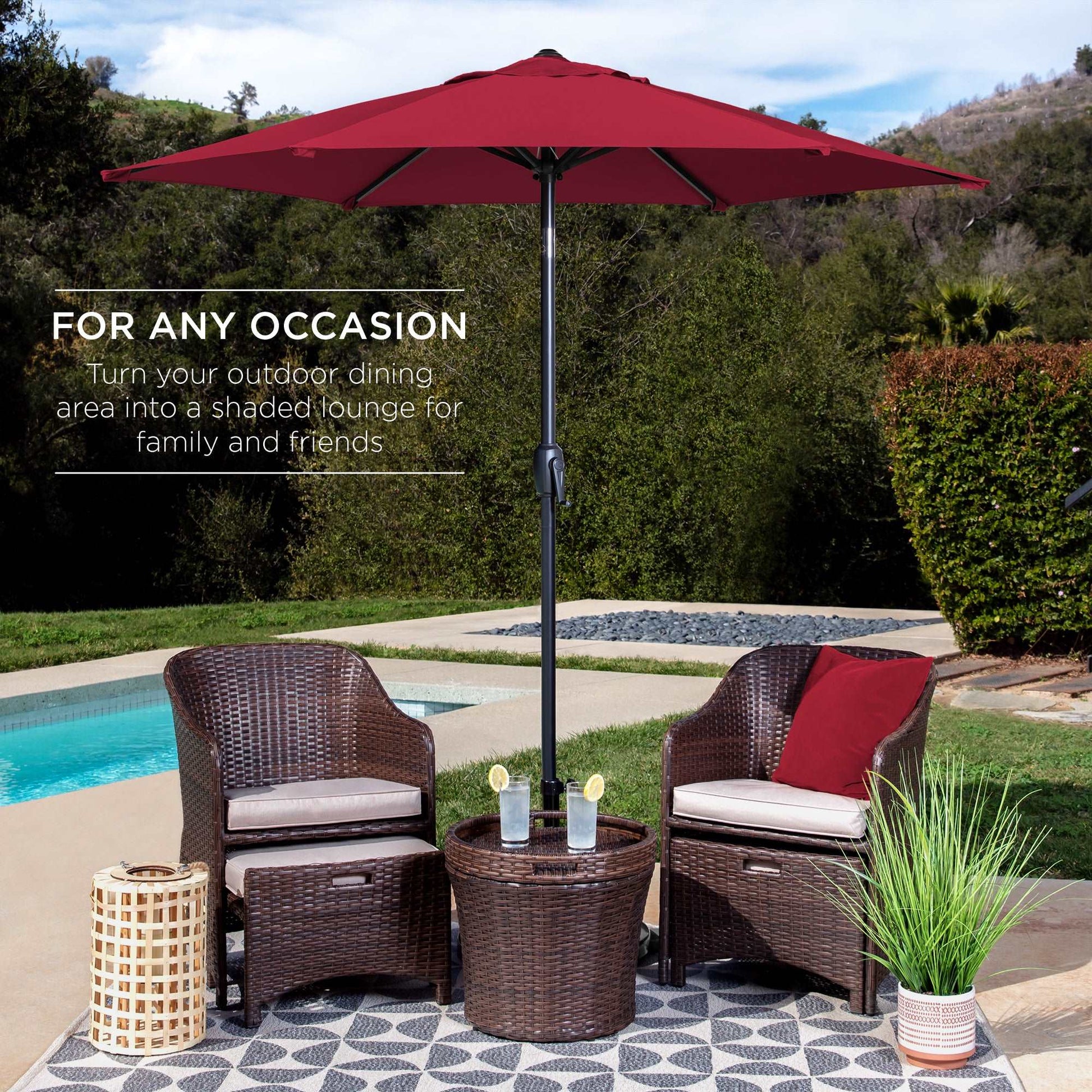 7.5ft Heavy-Duty Outdoor Market Patio Umbrella - AfkaBoutique711237963272