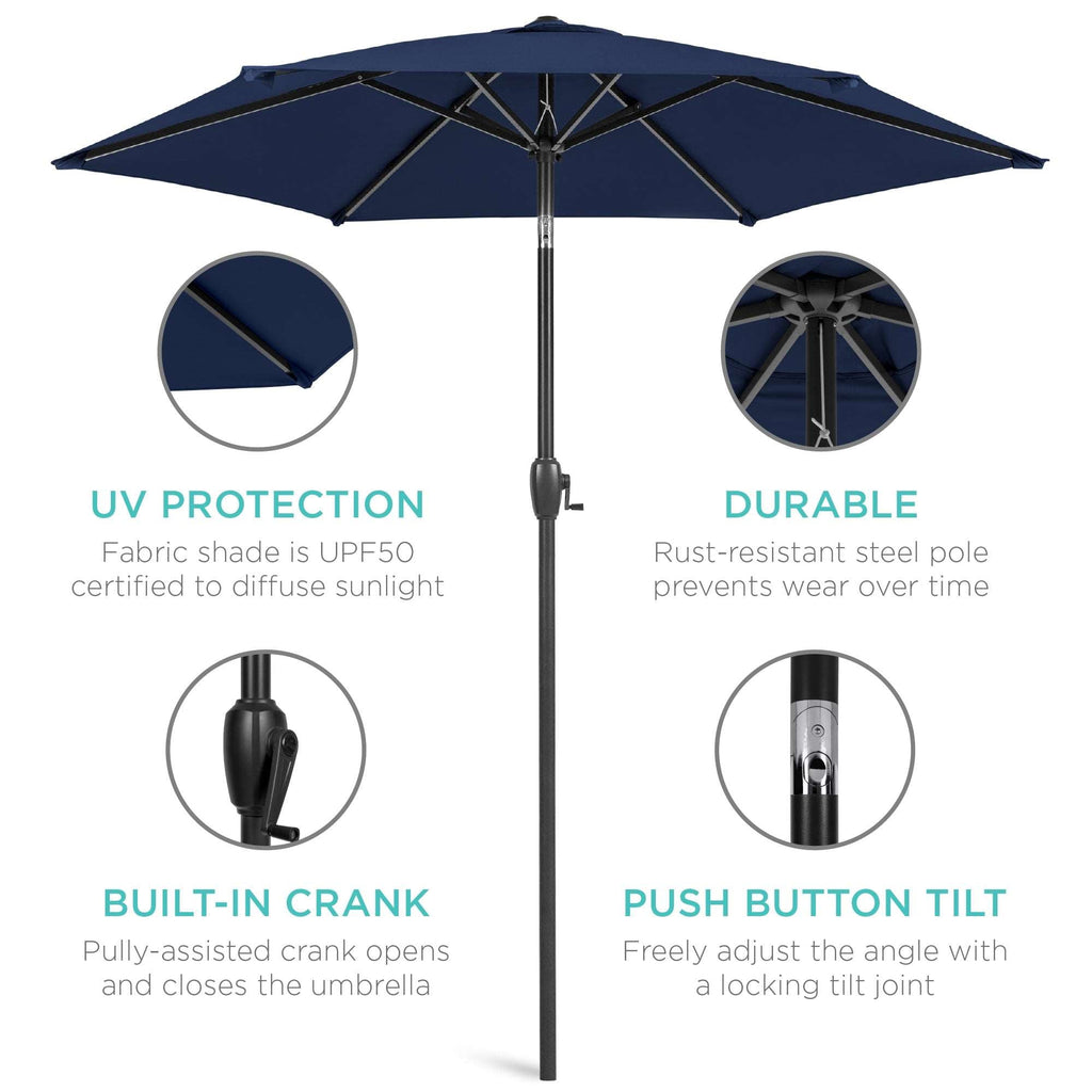 7.5ft Heavy-Duty Outdoor Market Patio Umbrella - AfkaBoutique711237963272