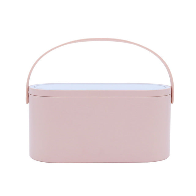 Portable Make-up Box with Make-up Mirror, Desk Lamp