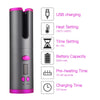 Image of Cordless Auto Rotating Ceramic Hair Curler USB Rechargeable Curling Iron LED Display Temperature Adjustable Curling Wave Styer
