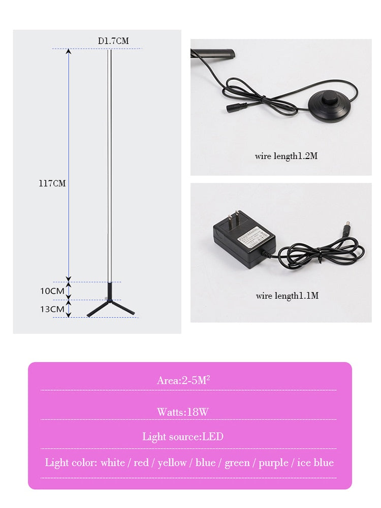 Symphony floor lamp colorful dimming decoration live three-color lamp living room bedroom