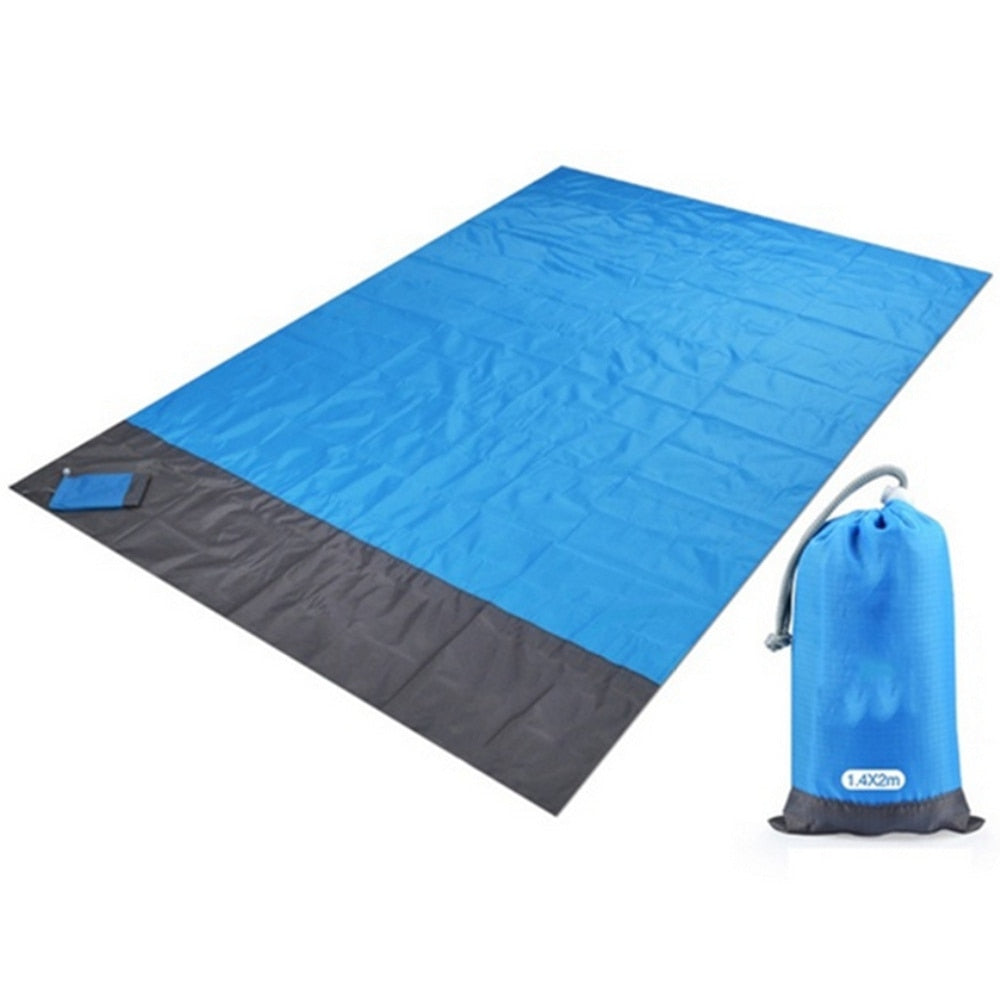 Waterproof Pocket Beach Blanket Folding Camping Mat Mattress Portable Lightweight Mat Outdoor Picnic Mat Sand Beach Mat