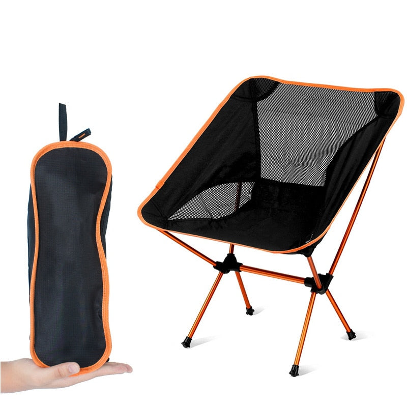Portable Collapsible Moon Chair Fishing Camping BBQ Stool