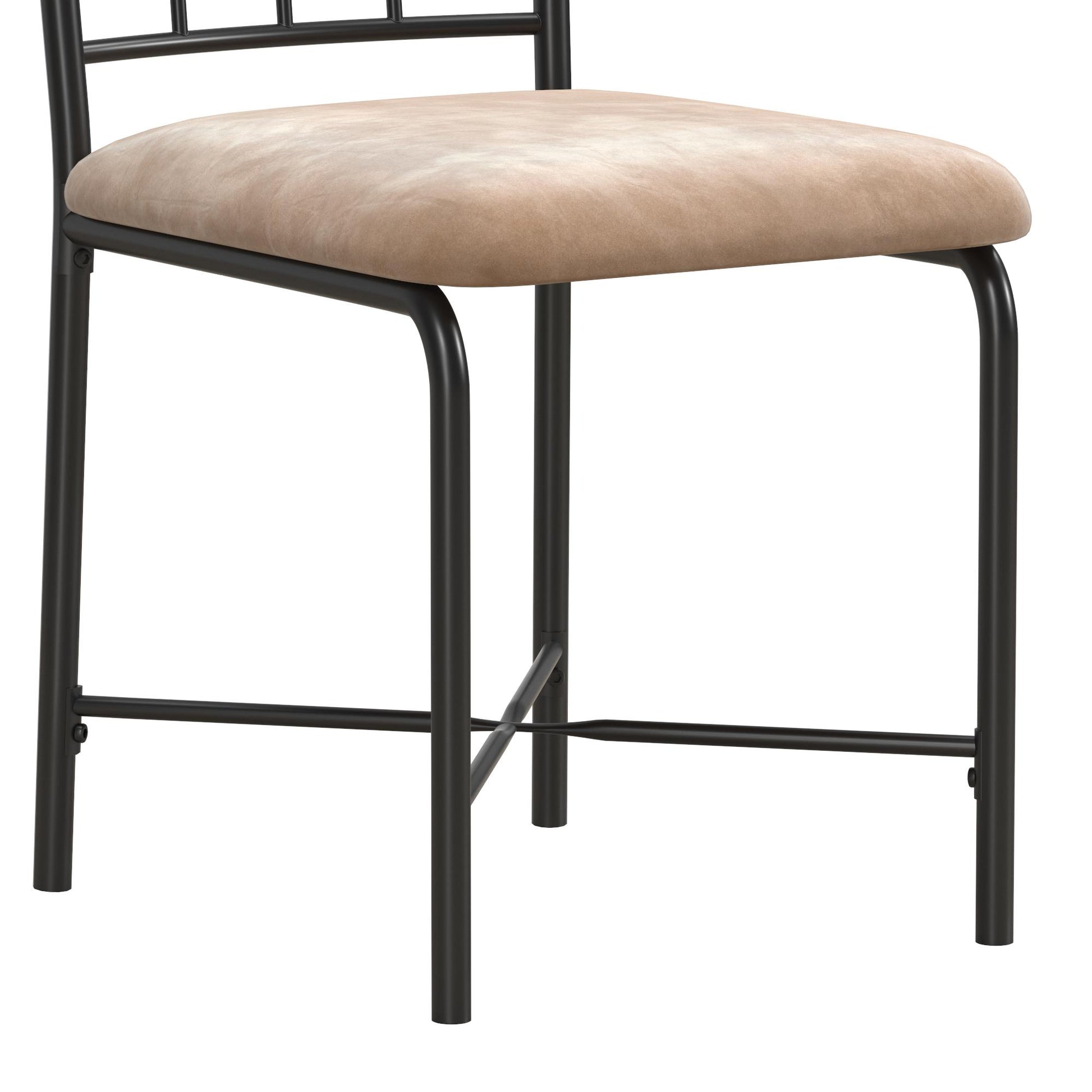 Traditional 5-Piece Wood & Metal Dining Table Set - Dinning Room Table Chairs Furniture