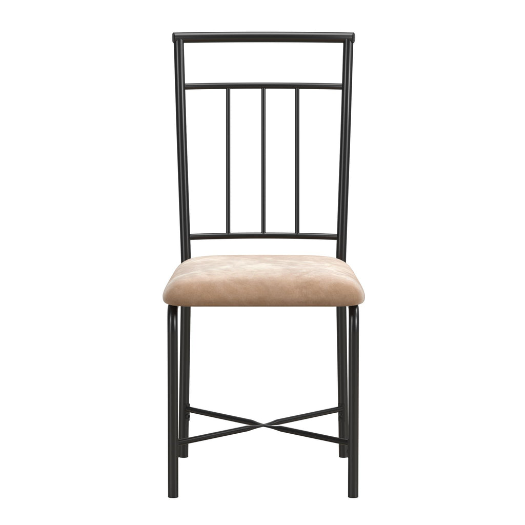 Traditional 5-Piece Wood & Metal Dining Table Set - Dinning Room Table Chairs Furniture
