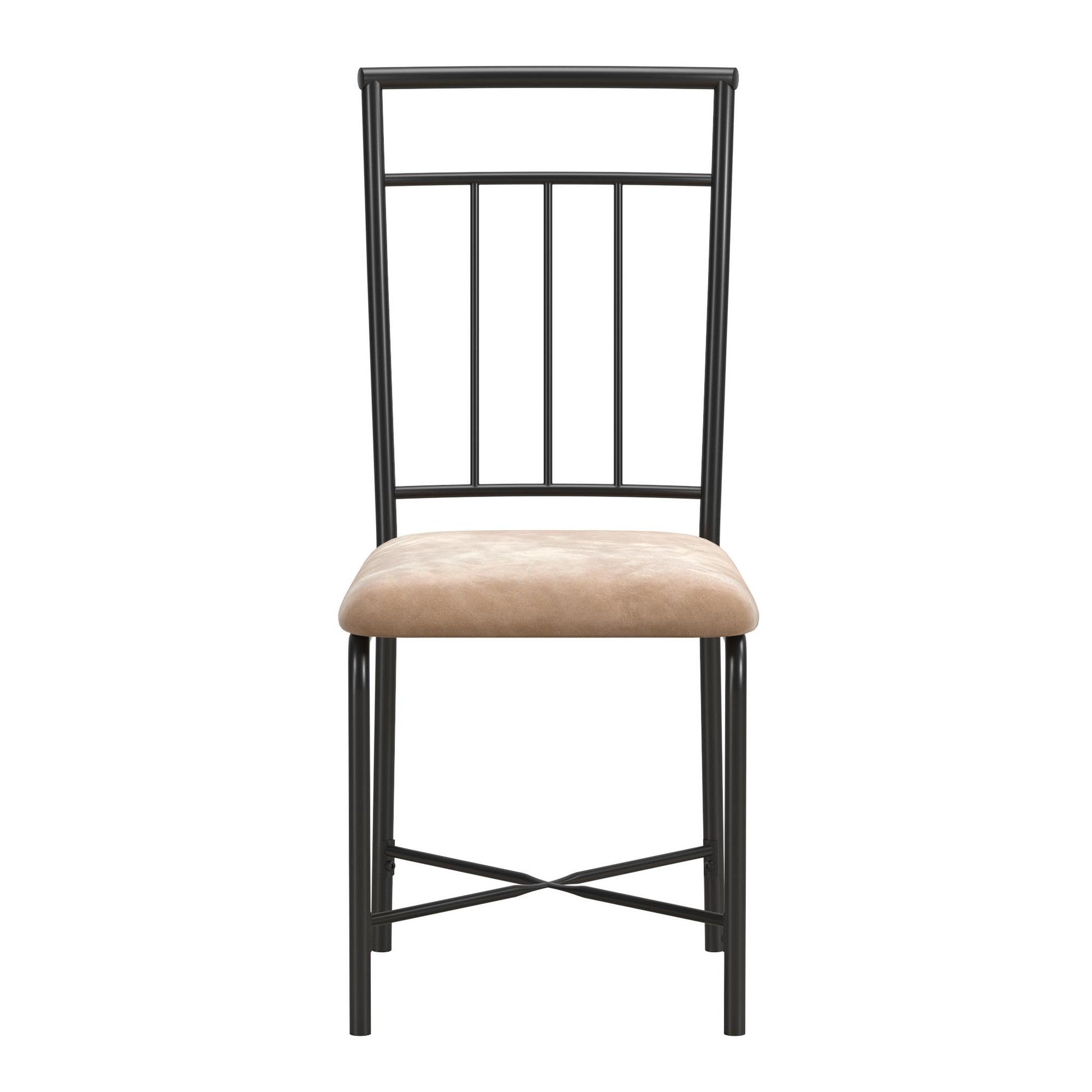 Traditional 5-Piece Wood & Metal Dining Table Set - Dinning Room Table Chairs Furniture