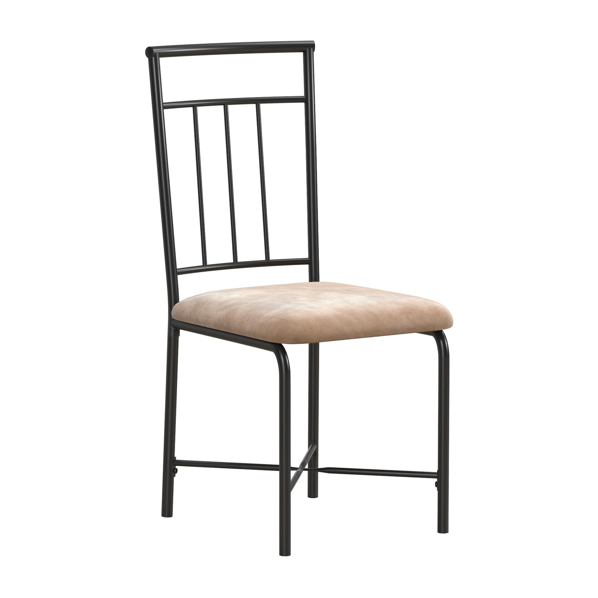 Traditional 5-Piece Wood & Metal Dining Table Set - Dinning Room Table Chairs Furniture