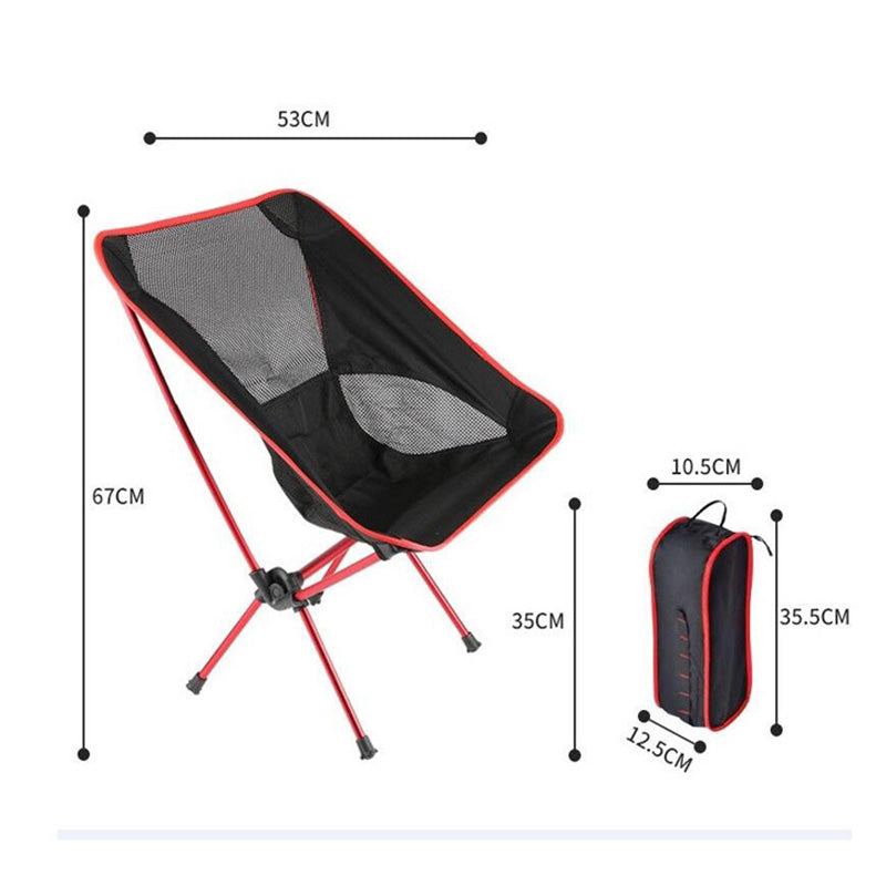 Portable Collapsible Moon Chair Fishing Camping BBQ Stool