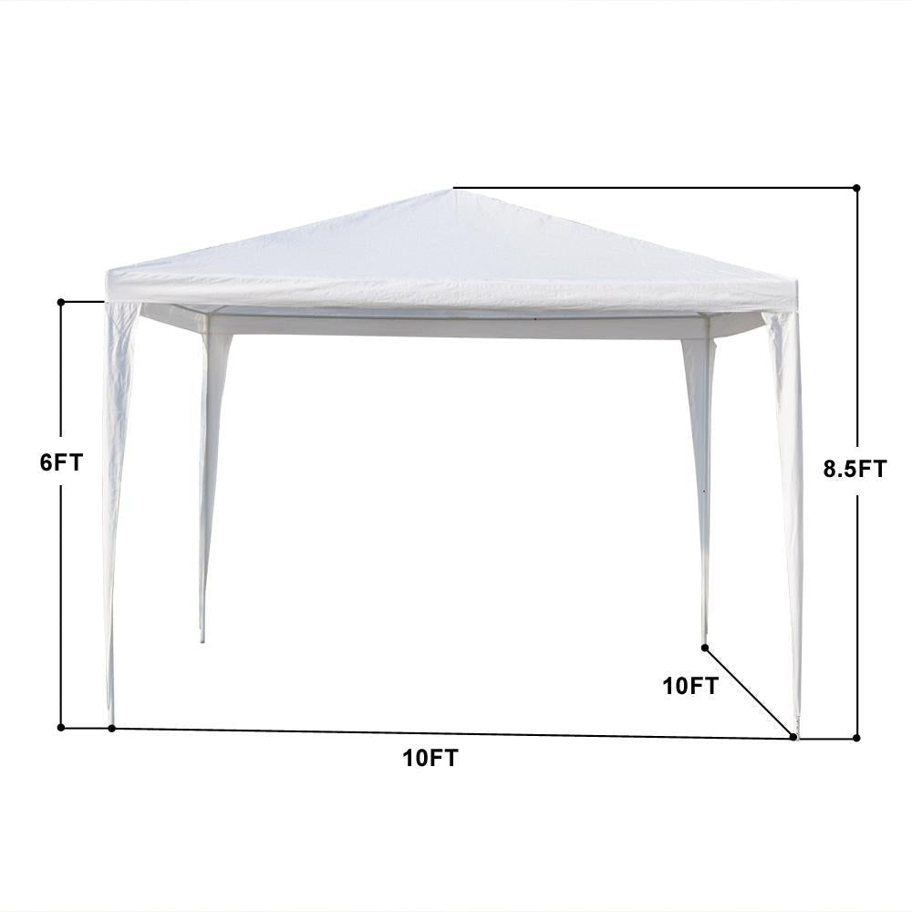 AfkaBand 10' x 10' Outdoor Canopy Party Wedding Tent White Gazebo Pavilion w/4 Side Walls - AfkaBoutique757764142674