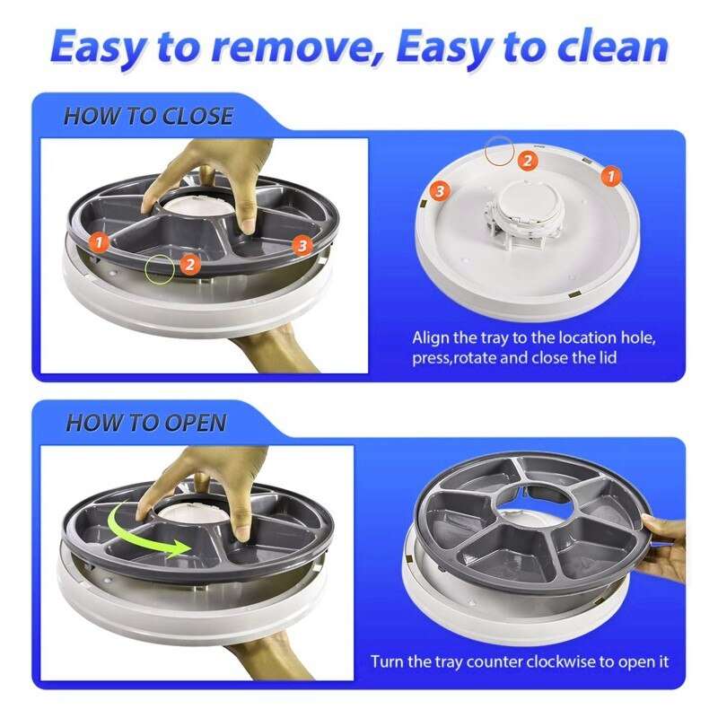 Automatic Pet Feeder 6 Meals 6 Grids Cat Dog Electric Dry Food Dispenser 24 Hours - AfkaBoutique18389_JCVYOPG6018464831089