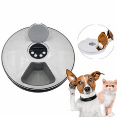 Automatic Pet Feeder 6 Meals 6 Grids Cat Dog Electric Dry Food Dispenser 24 Hours - AfkaBoutique18389_JCVYOPG6018464831089