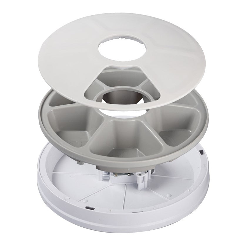 Automatic Pet Feeder 6 Meals 6 Grids Cat Dog Electric Dry Food Dispenser 24 Hours - AfkaBoutique18389_JCVYOPG6018464831089