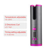 Image of Cordless Auto Rotating Ceramic Hair Curler USB Rechargeable Curling Iron LED Display Temperature Adjustable Curling Wave Styer