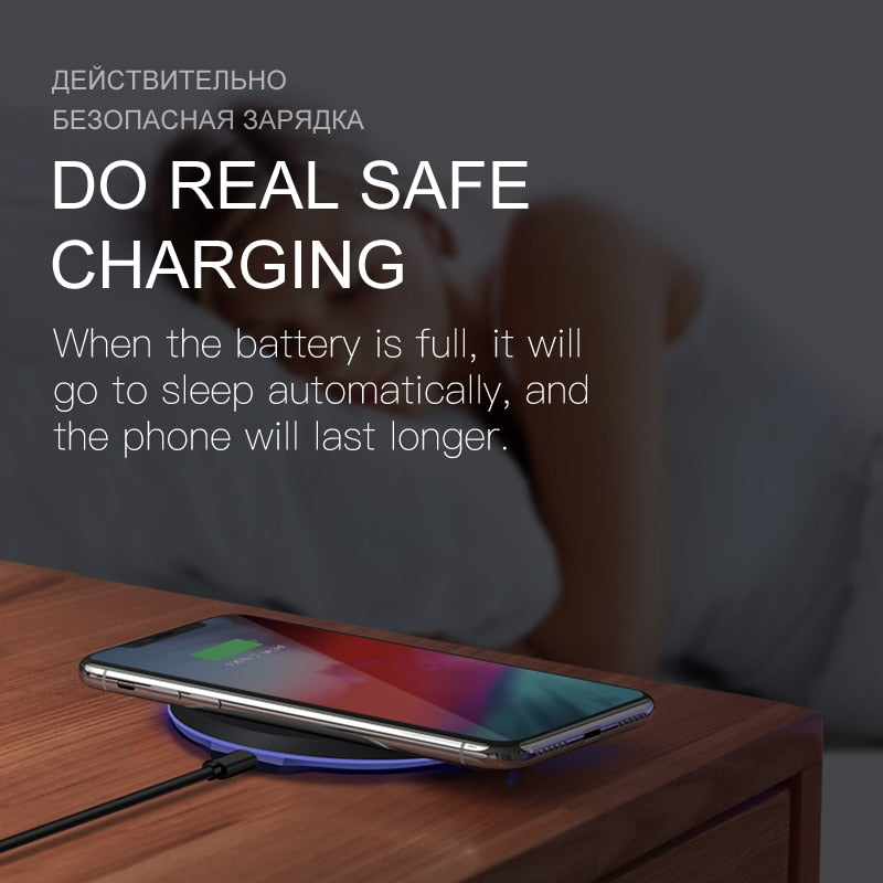 Wireless Charger for iPhone 8 Fast Charging for Samsung S8 S9