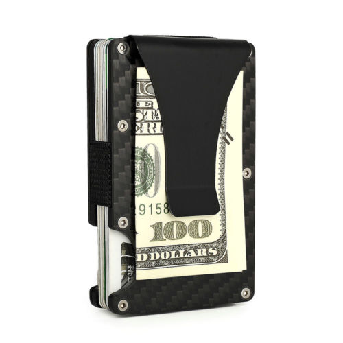 Men RFID Blocking Slim Money Clip Wallet Credit Card ID Holder Thin Minimalist
