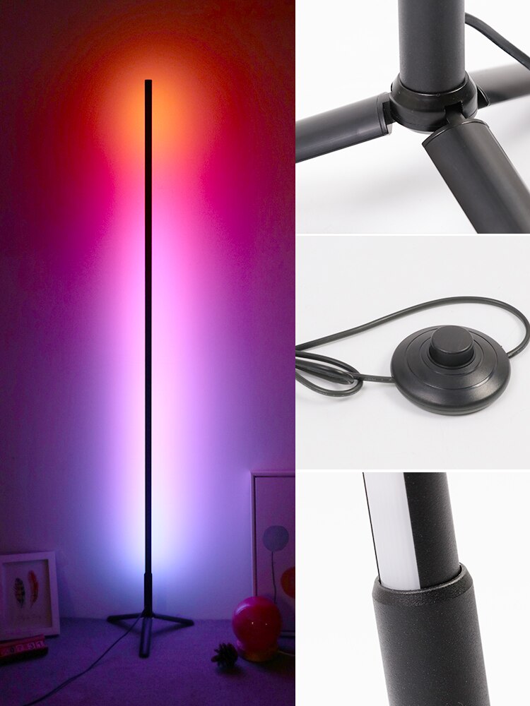Symphony floor lamp colorful dimming decoration live three-color lamp living room bedroom