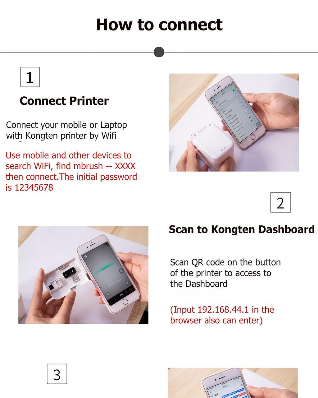 Portable Mobile Color Mini Handheld Printer