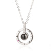 Image of I love you projection pendant necklace 100 languages
