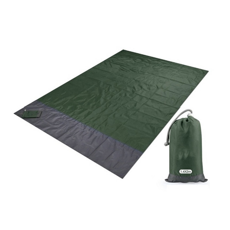 Waterproof Pocket Beach Blanket Folding Camping Mat Mattress Portable Lightweight Mat Outdoor Picnic Mat Sand Beach Mat