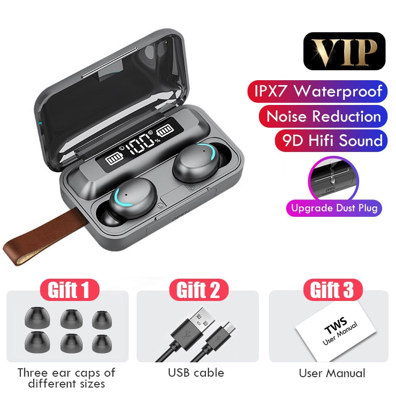 TWS Bluetooth 5.0 Earphones 2200mAh Charging Box Wireless